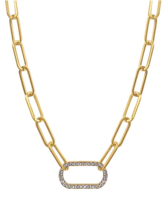 adornia Jewelry - Adornia Tarnish Resistant 14k Gold Plated Paper Clip Chain Necklace